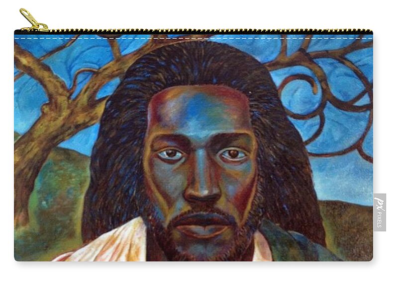Holy Zip Pouch featuring the painting Holy Man by Joe Roache