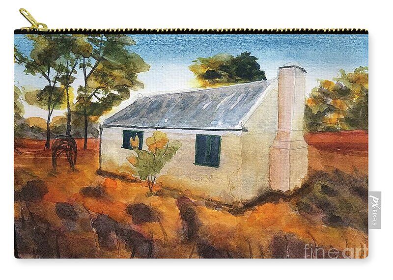 Albert Namatjira Carry-all Pouch featuring the painting Home of Albert Namatjira by Vicki B Littell