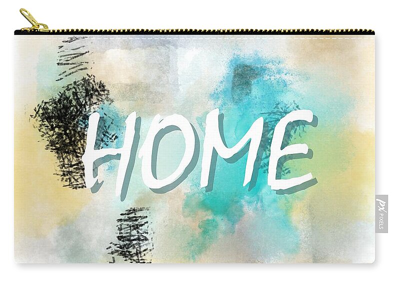 Home Sweet Home Zip Pouch featuring the digital art Home sweet home Abstract 70 by Lucie Dumas