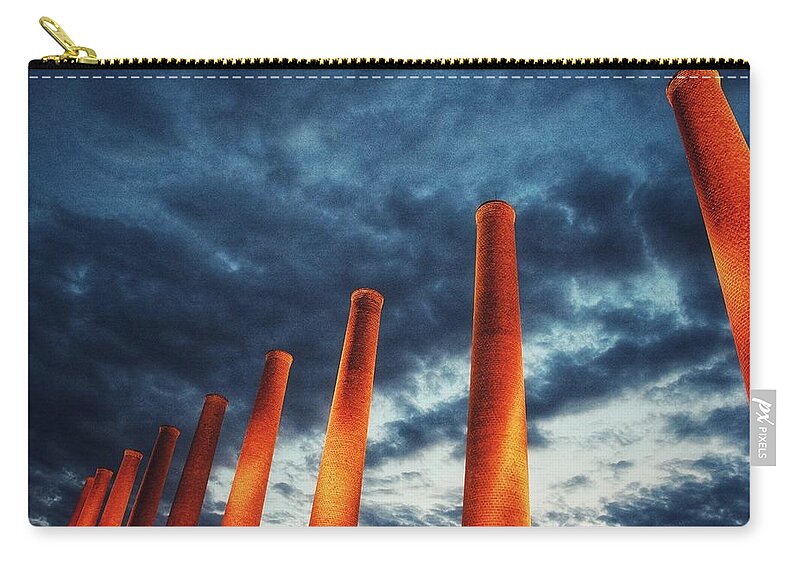 Photo Zip Pouch featuring the photograph Homestead Stacks 3 by Evan Foster