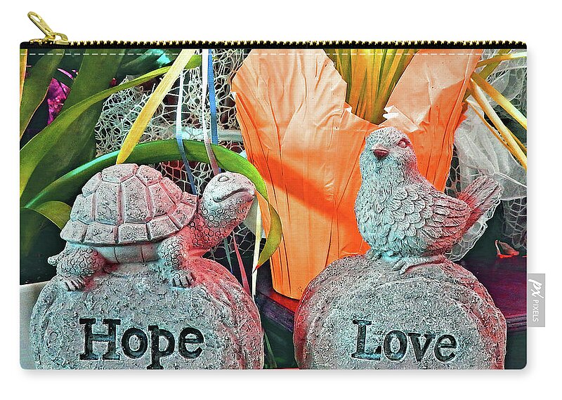 Hope Zip Pouch featuring the photograph Hope And Love by Andrew Lawrence