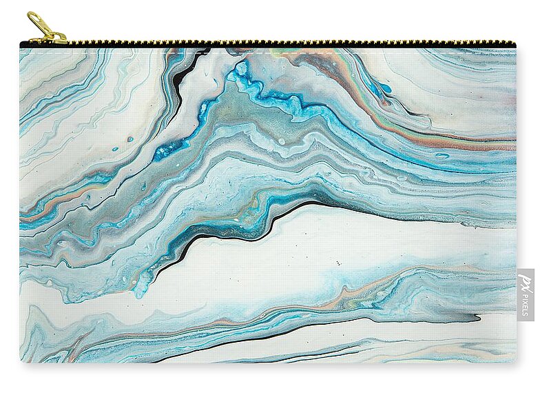 Abstract Zip Pouch featuring the digital art Hope - Colorful Abstract Contemporary Acrylic Painting by Sambel Pedes
