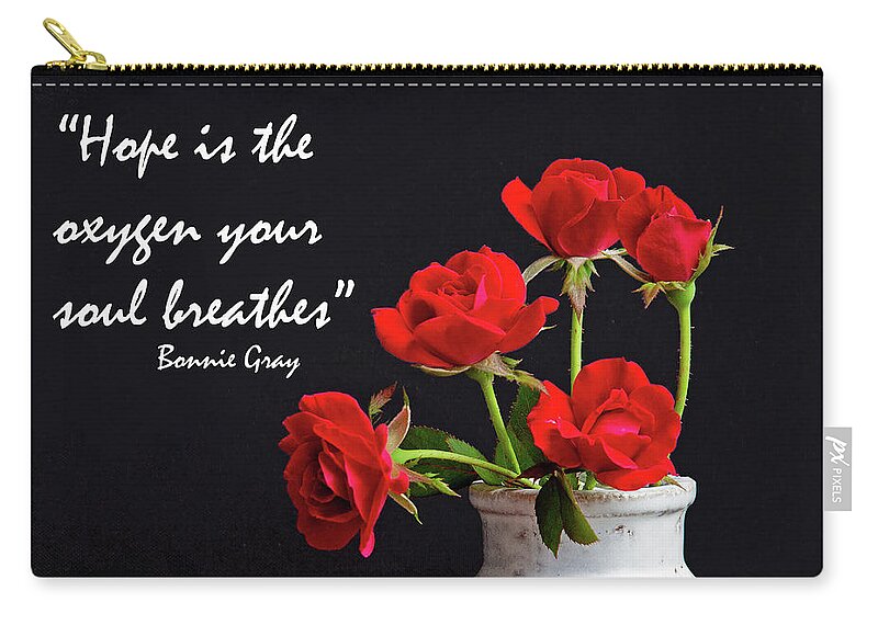 Roses Zip Pouch featuring the photograph Hope by Gina Fitzhugh