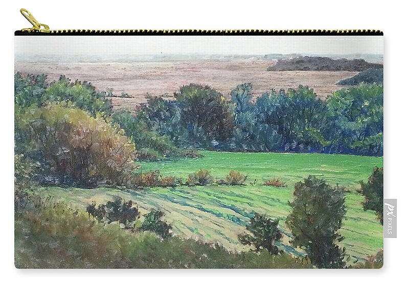 Wisconsin Zip Pouch featuring the painting Horicon Marsh by Douglas Jerving