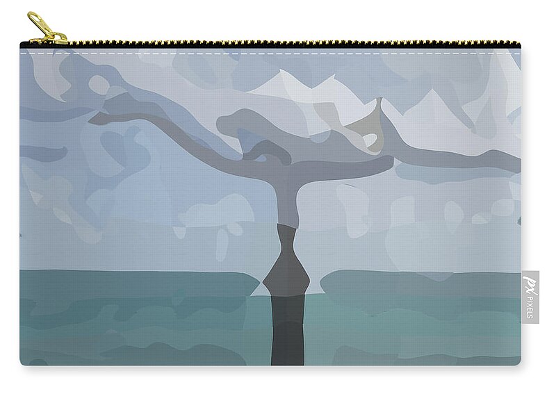 Richard Reeve Zip Pouch featuring the digital art Horizon by Richard Reeve