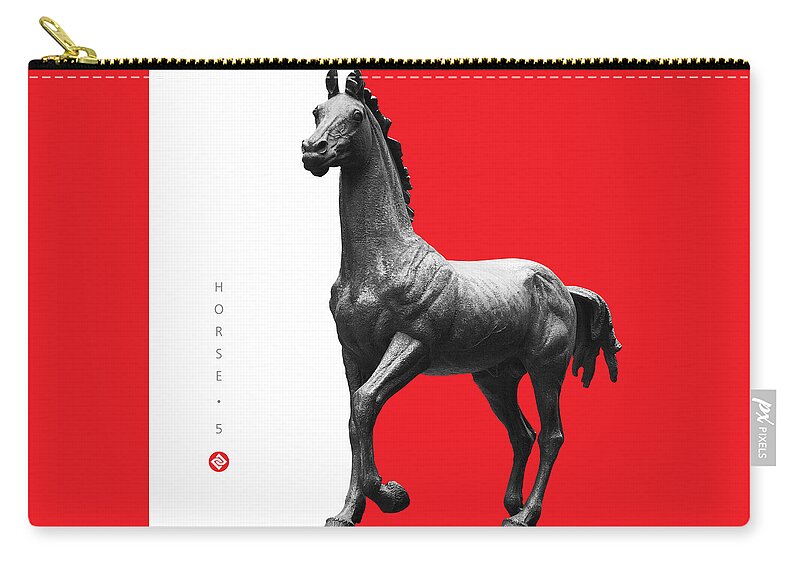 Horse Photographs Zip Pouch featuring the digital art Horse 5 by David Davies