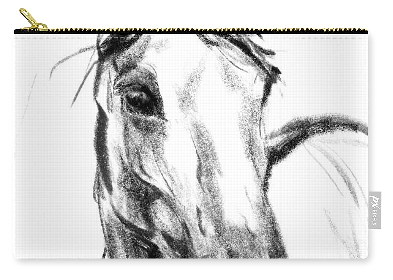 Horse Carry-all Pouch featuring the painting Horse Britt by Go Van Kampen