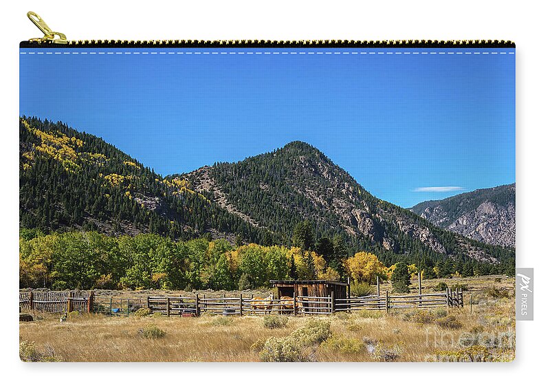 Jon Burch Zip Pouch featuring the photograph Horse Country by Jon Burch Photography