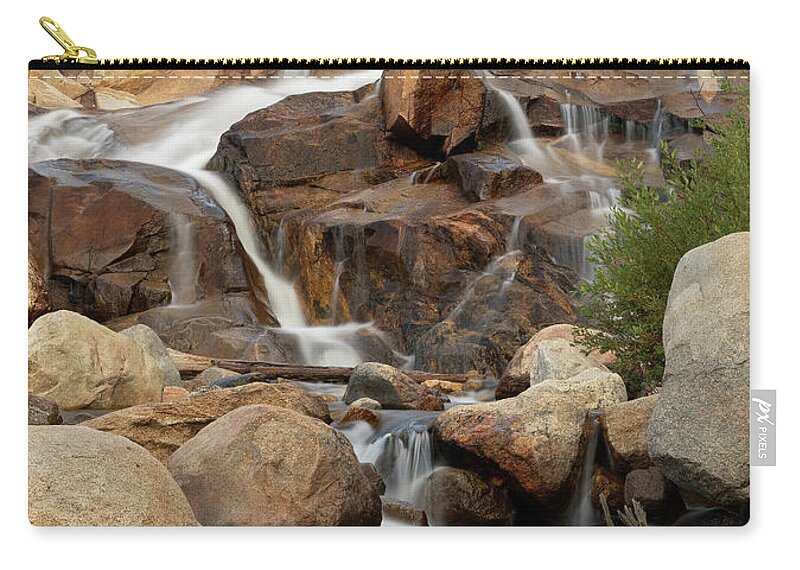 Horseshoe Zip Pouch featuring the photograph Horseshoe Falls Rocky Mountain National Park by Gary Langley