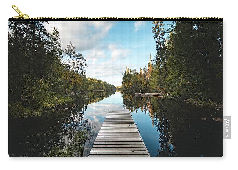 Male Emotion Zip Pouch featuring the photograph Hossa national park, Finland by Vaclav Sonnek
