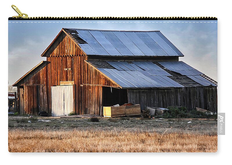 Barn Zip Pouch featuring the photograph Hot Tin Roof by Gene Parks
