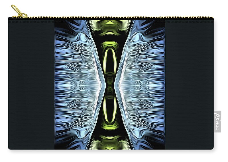 Abstract Art Carry-all Pouch featuring the digital art Hourglass Abstract by Ronald Mills