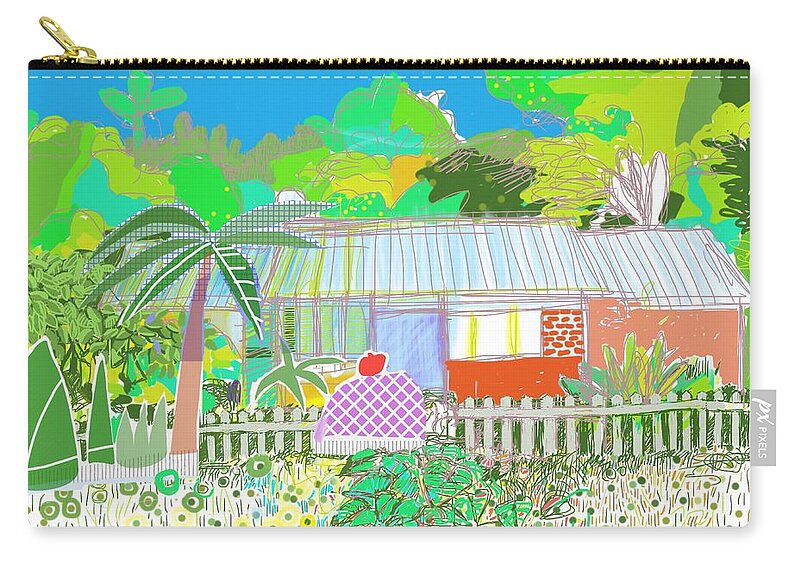 House Zip Pouch featuring the digital art House in Florida by Joe Roache