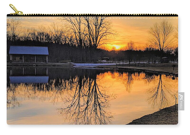 Carry-all Pouch featuring the photograph Hudson Springs Park Sunset by Brad Nellis