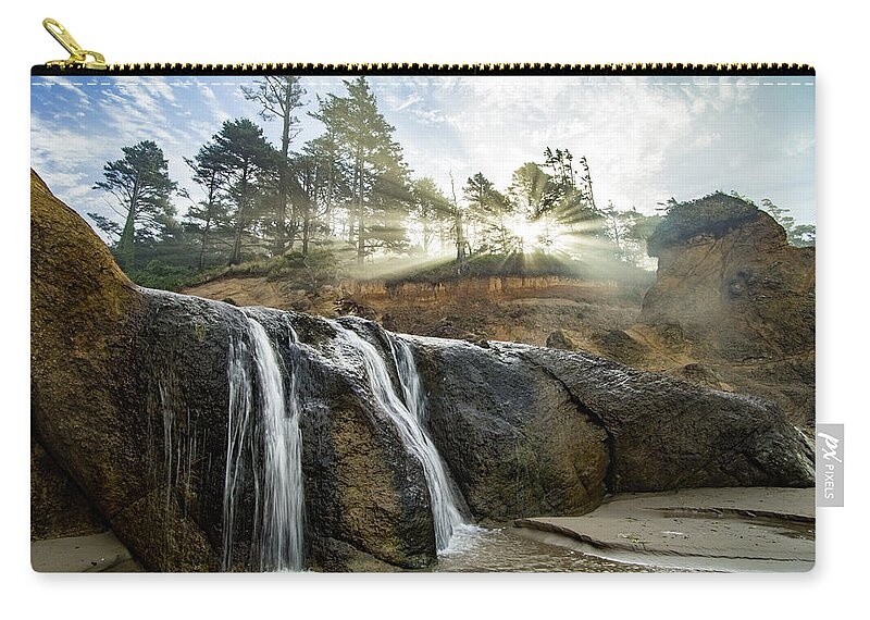 Hug Point Carry-all Pouch featuring the photograph Hug Point Oregon by Wesley Aston