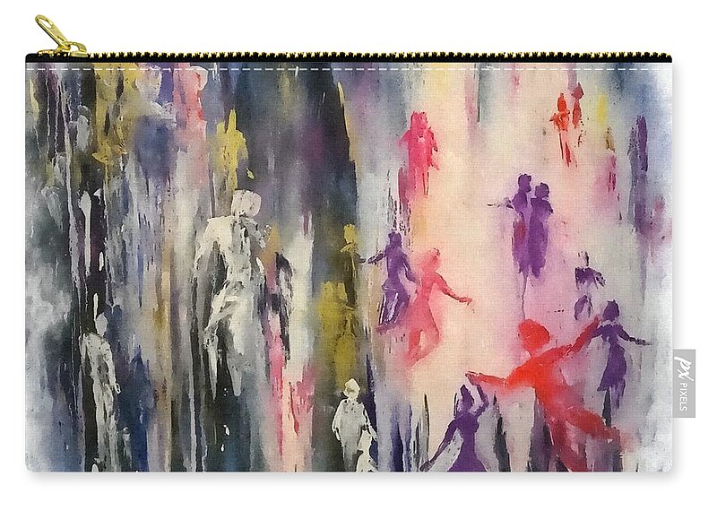 Humanity Zip Pouch featuring the photograph Humanity on the Verge by Andrea Kollo