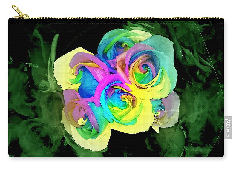 Flower Zip Pouch featuring the photograph Humble Prowess by Andy Rhodes