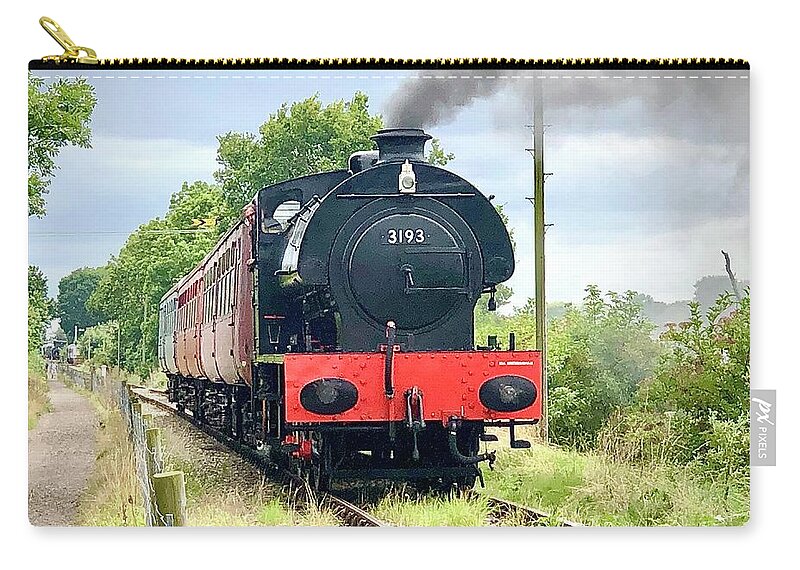No. 3193 Zip Pouch featuring the photograph Hunslet 0-6-0ST No. 3193 by Gordon James
