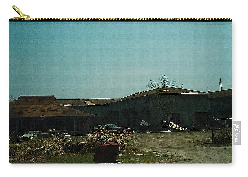  Zip Pouch featuring the photograph Hurricane Katrina Series - 1 by Christopher Lotito