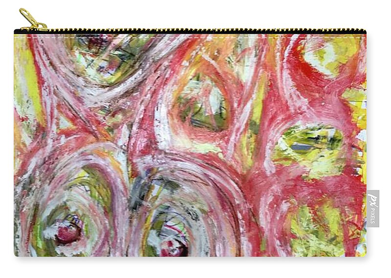 Abstract Zip Pouch featuring the painting I dont know what to do. by Gustavo Ramirez