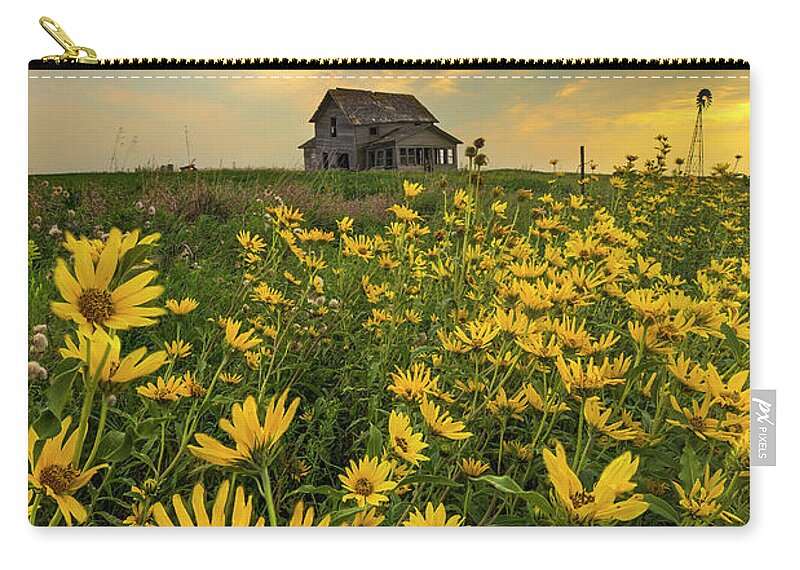 Wild Flowers Zip Pouch featuring the photograph I Miss You by Aaron J Groen