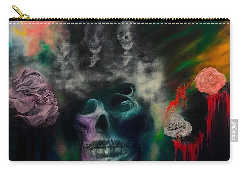 Ai Generated Art Zip Pouch featuring the digital art I See Dead People I by Crystal Stagg