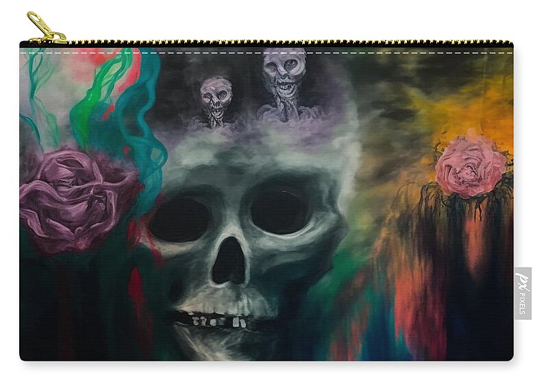 Ai Generated Art Zip Pouch featuring the digital art I See Dead People III by Crystal Stagg