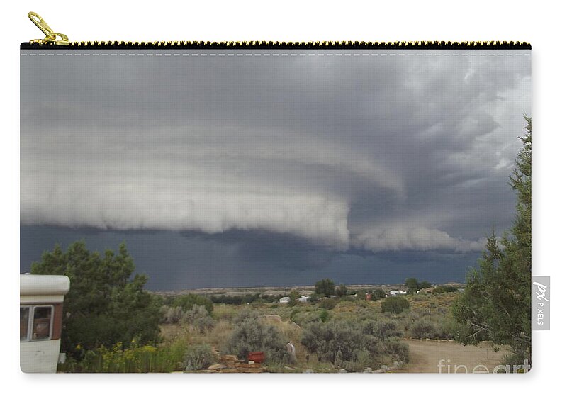 Clouds Zip Pouch featuring the photograph I think there's gonna be a storm by Doug Miller