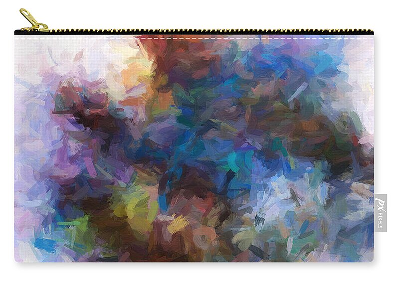 Contemporary Art Zip Pouch featuring the painting Ianthe Psyche by Trask Ferrero
