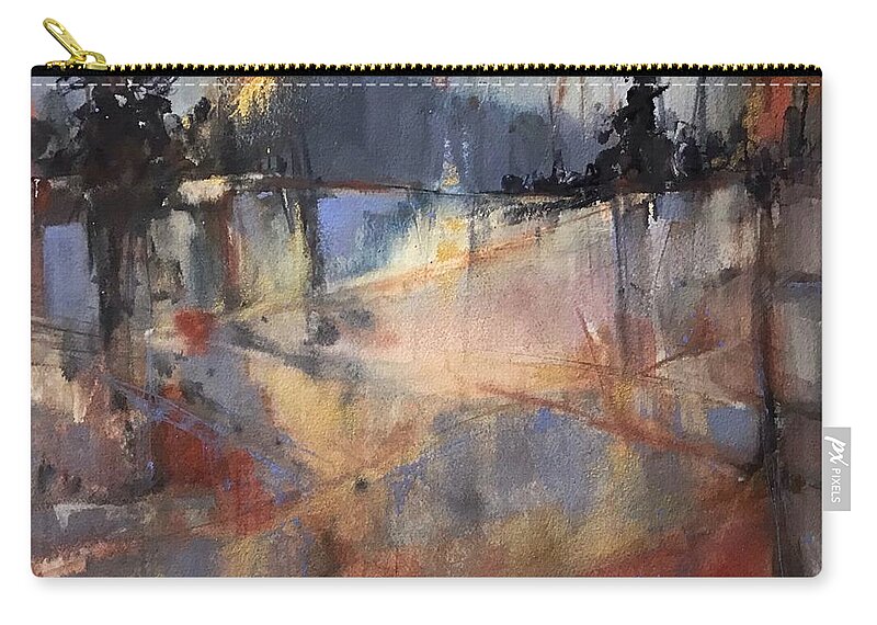Abstract Carry-all Pouch featuring the painting Ice Fractures by Judith Levins