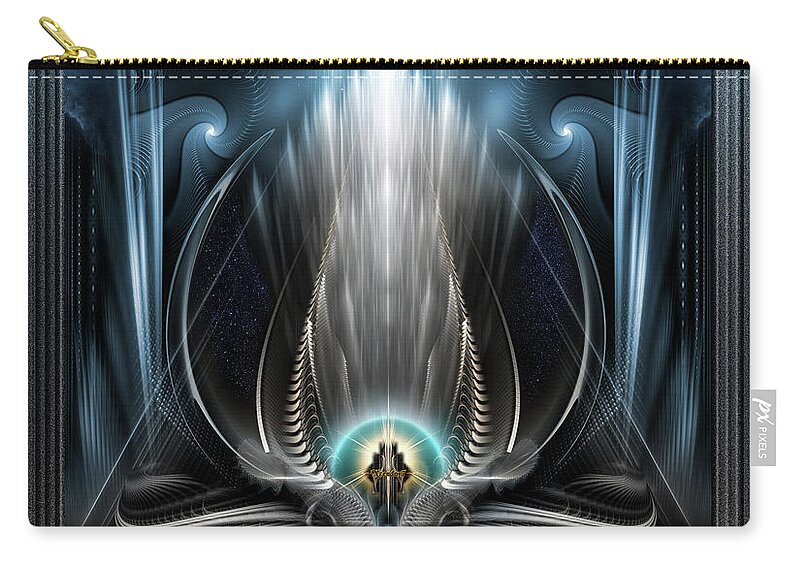 Fractal Carry-all Pouch featuring the digital art Ice Vision Of The Imperial View by Rolando Burbon