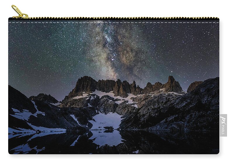 Landscape Carry-all Pouch featuring the photograph Iceberg Lake Night Sky by Romeo Victor