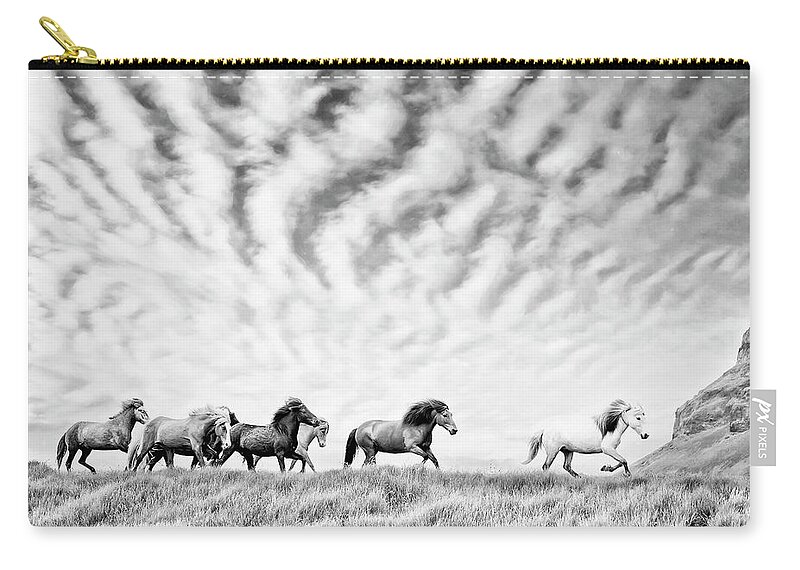 Photography Zip Pouch featuring the photograph Iceland Free by Phyllis Burchett
