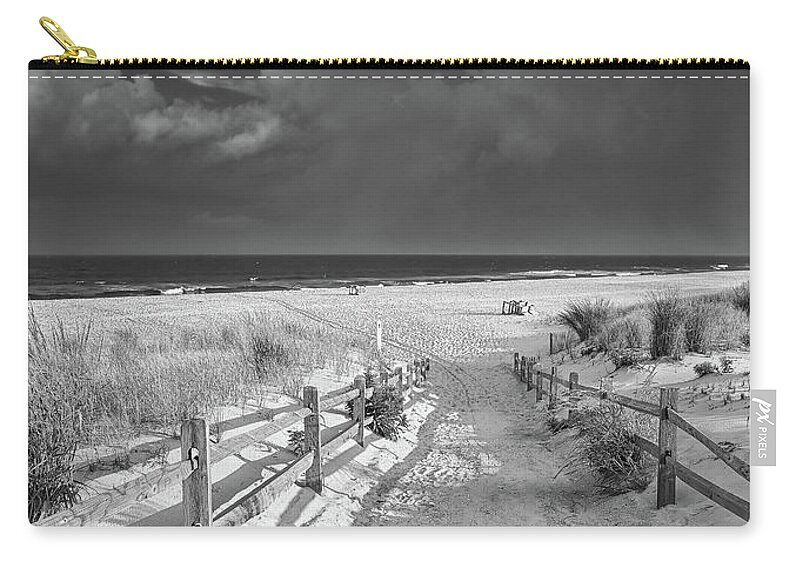 Beach Zip Pouch featuring the photograph Ida's Path by Steven Nelson