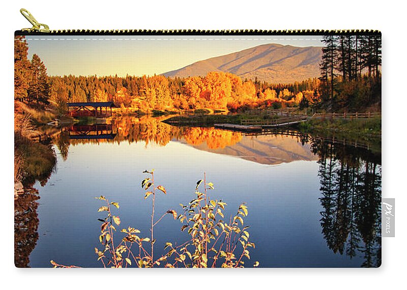 Lake Zip Pouch featuring the photograph Idlewild Reflections by Thomas Nay
