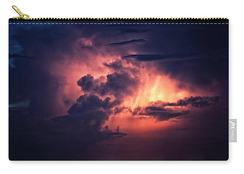 Thunderstorm Zip Pouch featuring the photograph Illuminated from Within by Charles Floyd