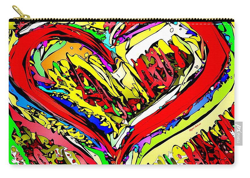 Happy Art Zip Pouch featuring the painting I'm Crazy for You by Rafael Salazar