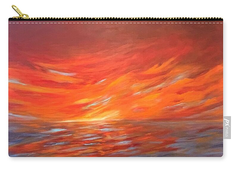 Acrylic Zip Pouch featuring the painting Immense by Soraya Silvestri