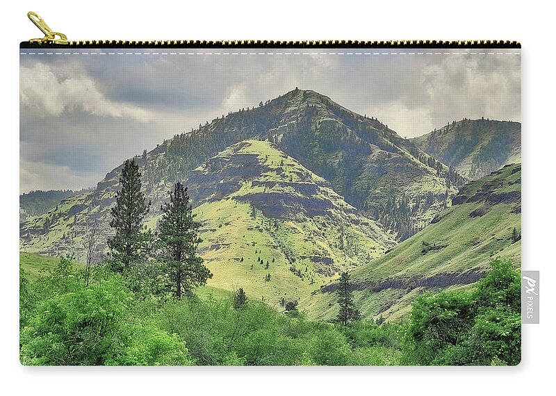 Hill Zip Pouch featuring the photograph Imnaha Hills by Loyd Towe Photography