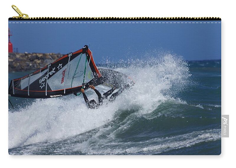 Waves Zip Pouch featuring the photograph Imperia. Maggio 2013. by Marco Cattaruzzi