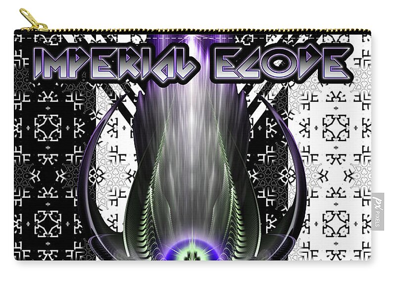 Mirror Carry-all Pouch featuring the digital art Imperial Ecode Graphics Design by Rolando Burbon