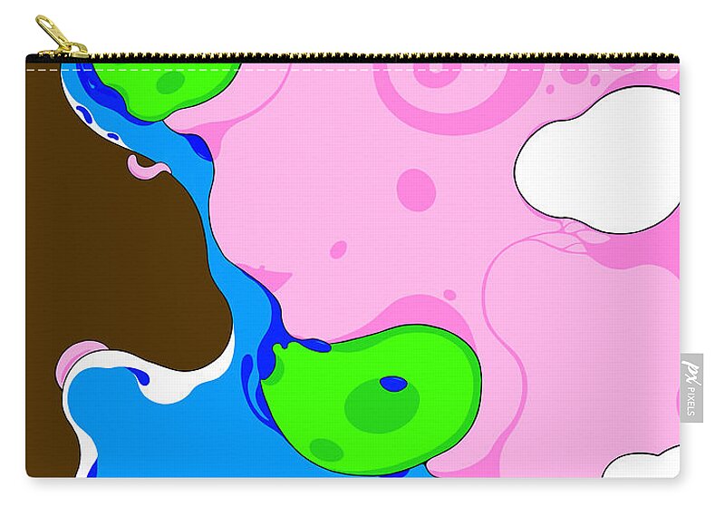 Pink Zip Pouch featuring the digital art In Filtration by Craig Tilley