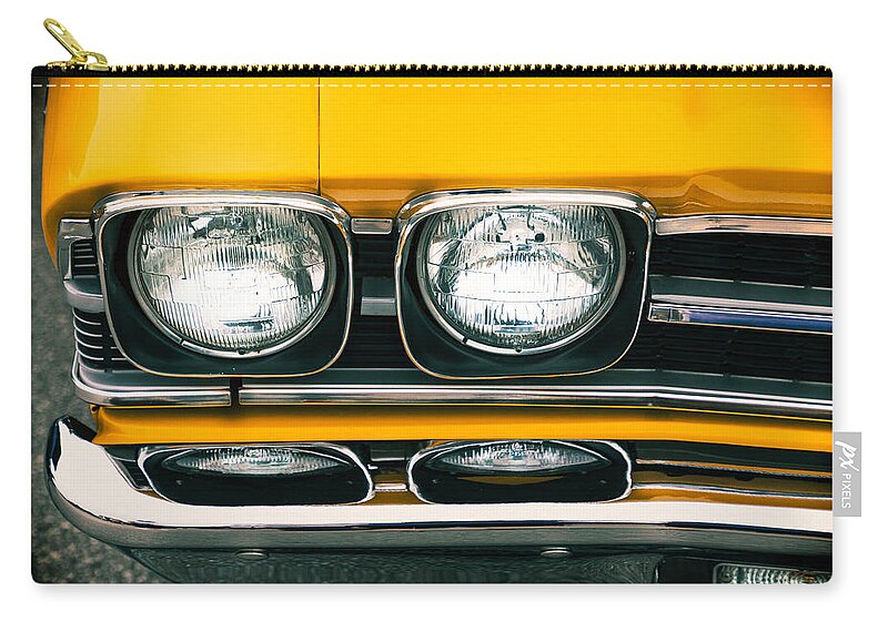 Classic Car Zip Pouch featuring the photograph In Reflection by Carrie Hannigan