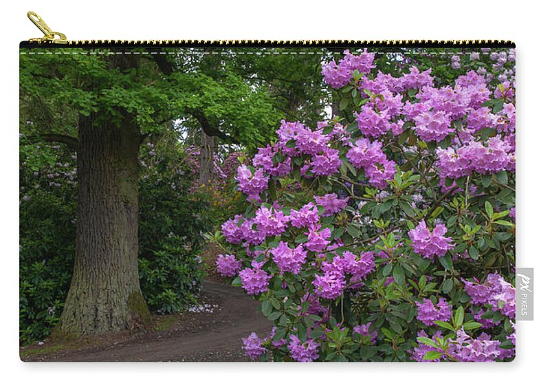 Jenny Rainbow Fine Art Photography Zip Pouch featuring the photograph In Rhododendron Woods 28 by Jenny Rainbow