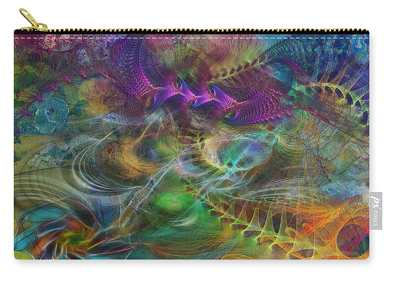 In The Beginning Zip Pouch featuring the digital art In The Beginning by Studio B Prints