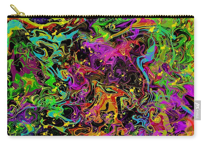 Swirl Zip Pouch featuring the digital art In the Blink of an Eye by Susan Fielder