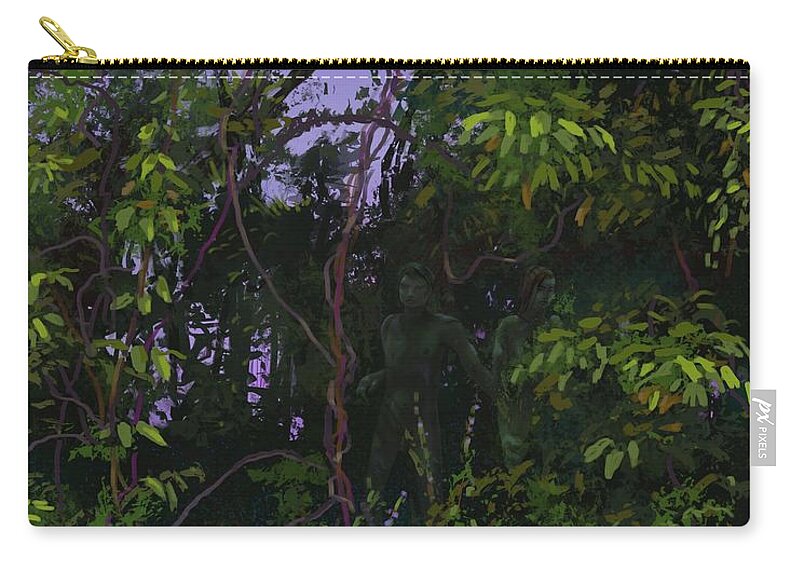 Garden Zip Pouch featuring the painting In The Garden by Don Morgan