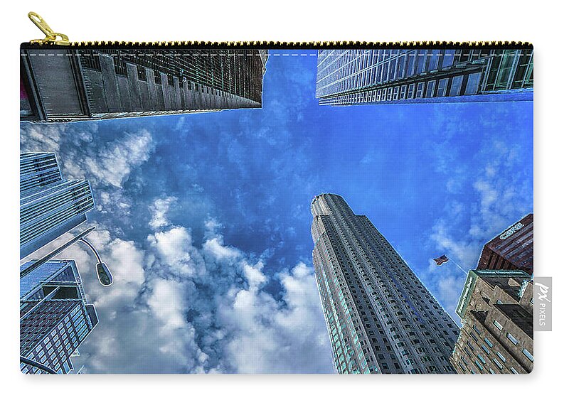 Kenneth James Zip Pouch featuring the photograph in the L A clouds by Kenneth James