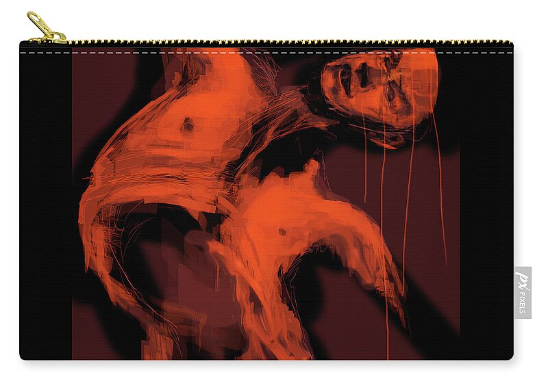 #forensicart Zip Pouch featuring the digital art In the Morgue 8 by Veronica Huacuja