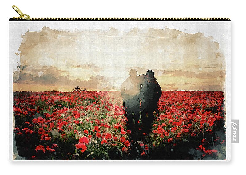 Art Zip Pouch featuring the digital art In To The Light by Airpower Art